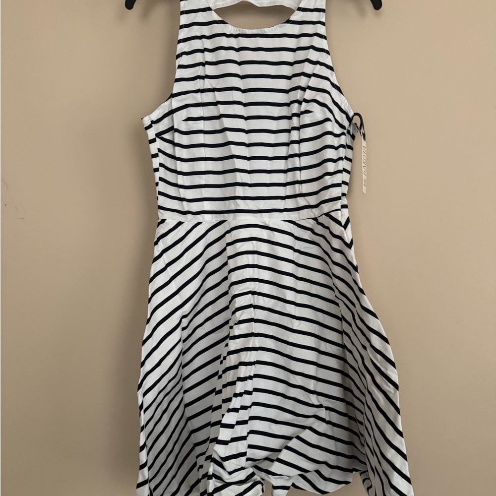 BB Dakota Black and White Cut Out Back Mini Dress